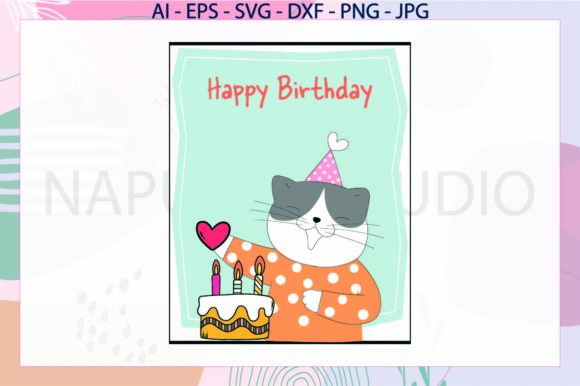Birthday Card Cat Svg Review for Embroidery Projects