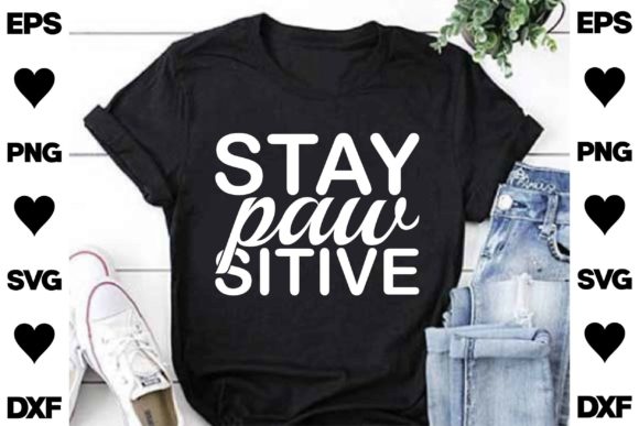 Cat SVG Design.stay Paw Sitive Review