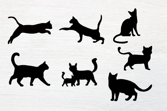 Cat Svg Silhouette for Embroidery Projects