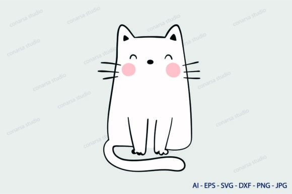 Cat Svg White Design Review