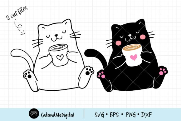 Coffee Cat Svg Cutting File Review