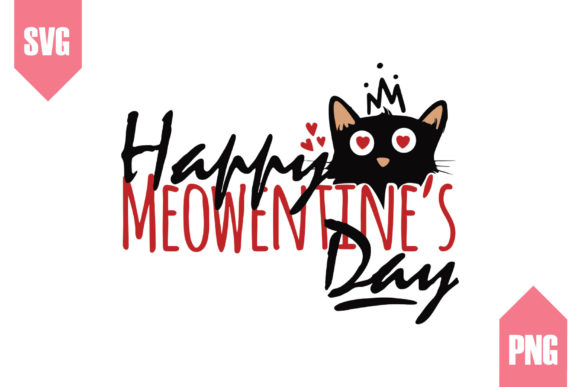 Happy Valentine Day Cat SVG for Embroidery Projects